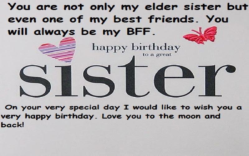 Happy Birthday Wishes And Quotes For Elder Sister Samplemessages Blog