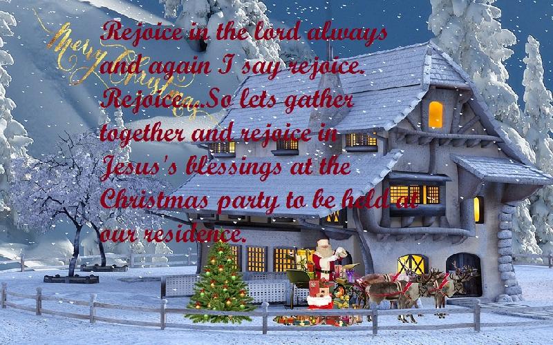 Christmas Party Invitation Messages, Wordings and Sayings